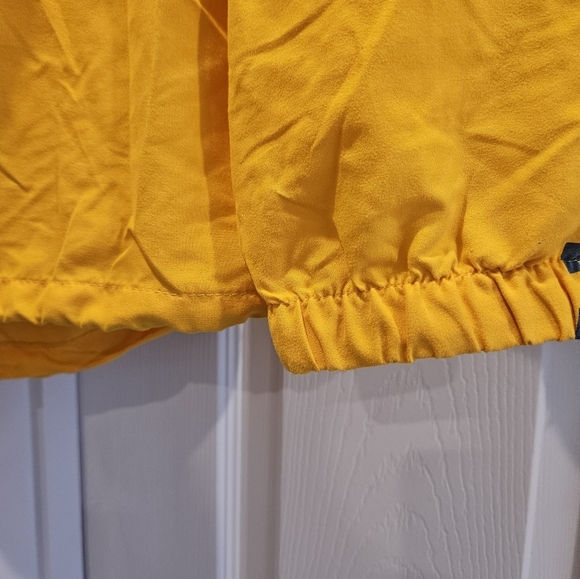 Vintage rare y2k Hype yellow windbreaker hood pullover checkered colorful M - Picture 9 of 10